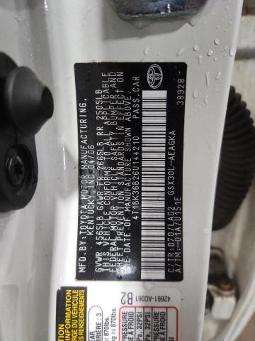 4T1BK36B26U144210 - 2006 TOYOTA AVALON XL WHITE photo 13