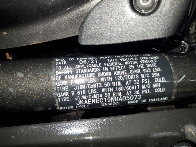 JKAENEC19NDA05073 - 2022 KAWASAKI EN650 C 黑色 照片 9