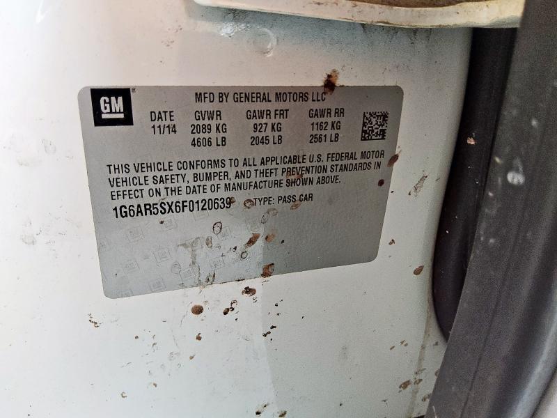 1G6AR5SX6F0120639 - 2015 CADILLAC CTS LUXURY COLLECTION 白色 照片 12