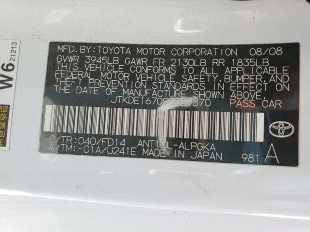 JTKDE167090287570 - 2009 TOYOTA SCION TC Ağ foto 12