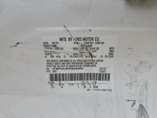2FMPK4J9XRBA89080 - 2024 FORD EDGE SEL WHITE photo 14
