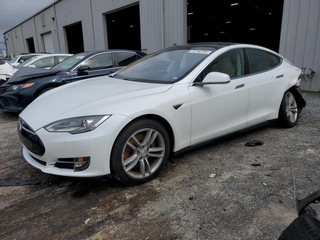 5YJSA1H12EFP53336 - 2014 TESLA MODEL S WHITE photo 1