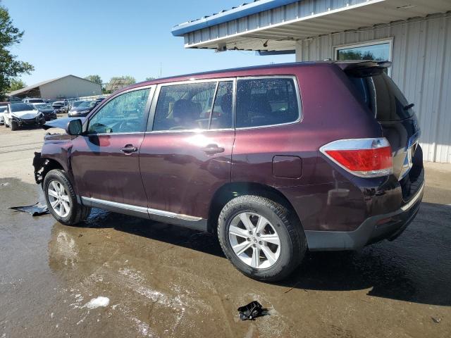 5TDBK3EH2CS147232 - 2012 TOYOTA HIGHLANDER BASE Burdeos foto 2