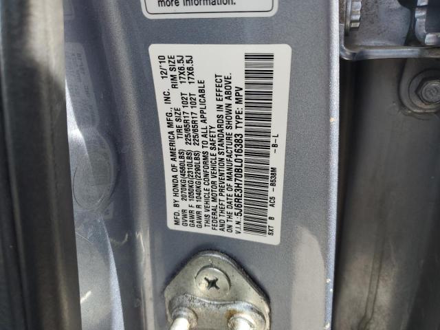 5J6RE3H70BL016383 - 2011 HONDA CR-V EXL Azul foto 13