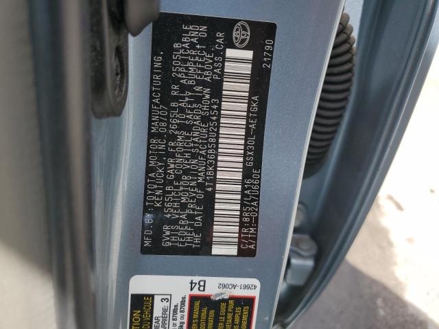 4T1BK36B58U254543 - 2008 TOYOTA AVALON XL ლურჯი ფოტო 12