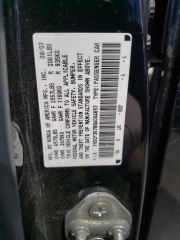 1HGCP36788A004657 - 2008 HONDA ACCORD EX BLACK photo 12