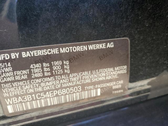 WBA3B1C54EP680503 - 2014 BMW 320 I BLACK photo 12