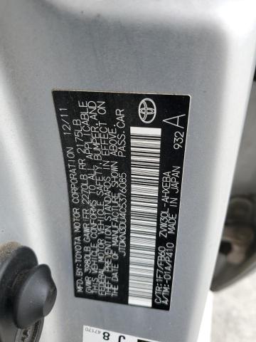 JTDKN3DU4C5376085 - 2012 TOYOTA PRIUS SILVER photo 13