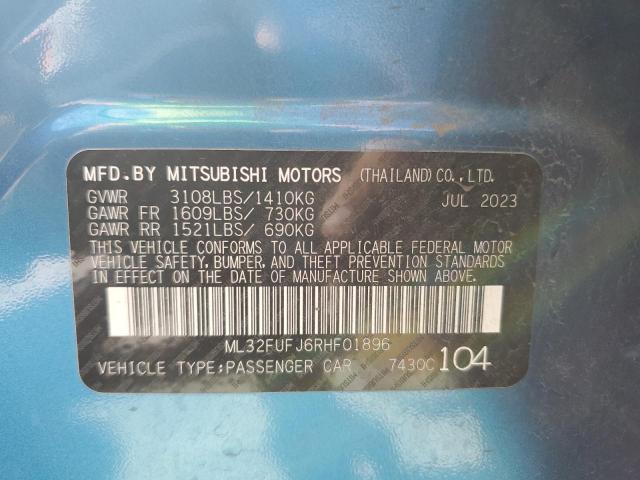 ML32FUFJ6RHF01896 - 2024 MITSUBISHI MIRAGE G4 ES BLUE photo 12