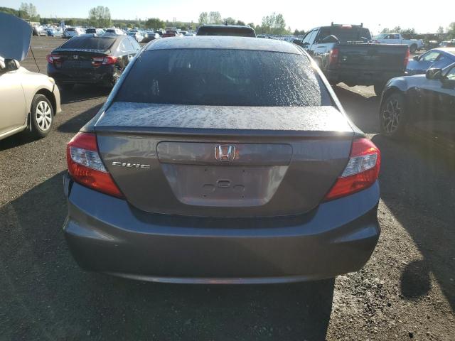 2HGFB2F59CH021384 - 2012 HONDA CIVIC LX GRAY photo 6