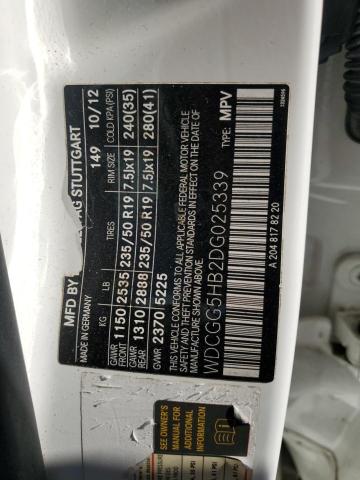 WDCGG5HB2DG025339 - 2013 MERCEDES-BENZ GLK 350 Beyaz fotoğraf 13