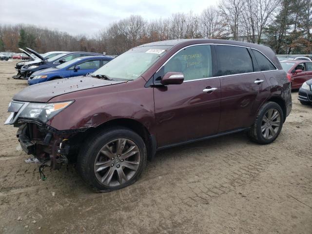 2HNYD2H89DH504202 - 2013 ACURA MDX ADVANCE MAROON photo 1