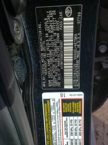 4T1BK1EB9EU116067 - 2014 TOYOTA AVALON BASE 黑色 照片 12