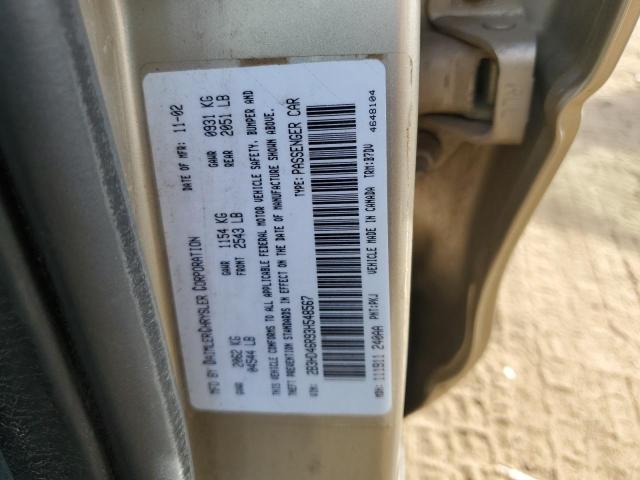 2B3HD46R93H548567 - 2003 DODGE INTREPID SE TAN photo 12