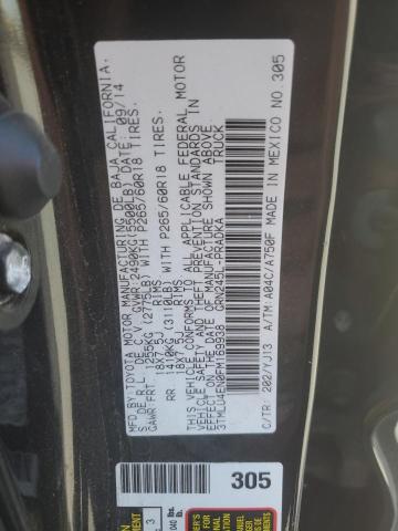 3TMLU4EN0FM169938 - 2015 TOYOTA TACOMA DOUBLE CAB შავი ფოტო 12