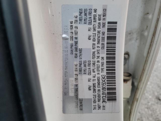 3MYDLBYV8KY504343 - 2019 TOYOTA YARIS L Ağ foto 12