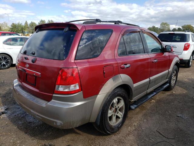 KNDJC733545187089 - 2004 KIA SORENTO EX BURGUNDY photo 3