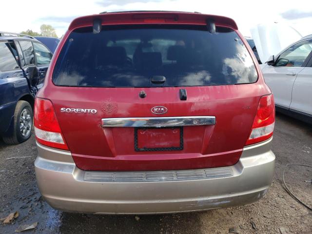 KNDJC733545187089 - 2004 KIA SORENTO EX BURGUNDY photo 6