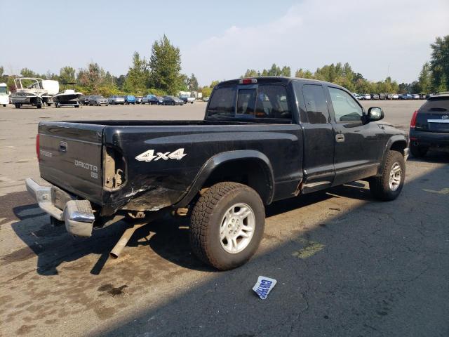 1D7HG42N14S565713 - 2004 DODGE DAKOTA SLT BLACK photo 3