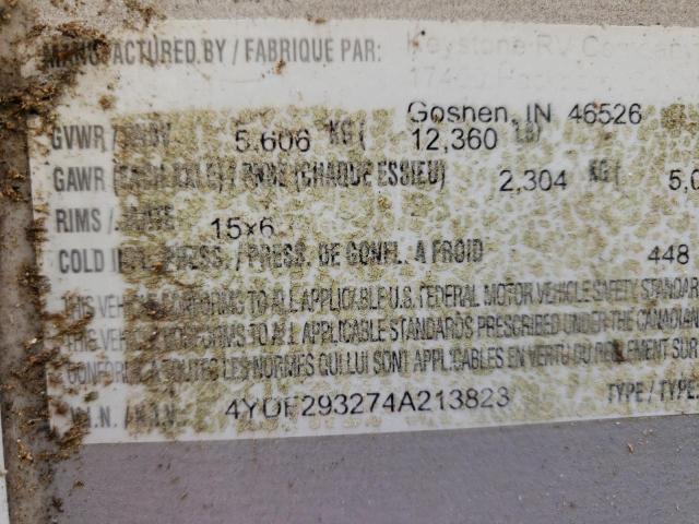 4YDF293274A213823 - 2004 KEYSTONE SPRINTER WHITE photo 8