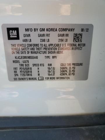 KL4CJESMXNB555440 - 2022 BUICK ENCORE PREFERRED WHITE photo 13