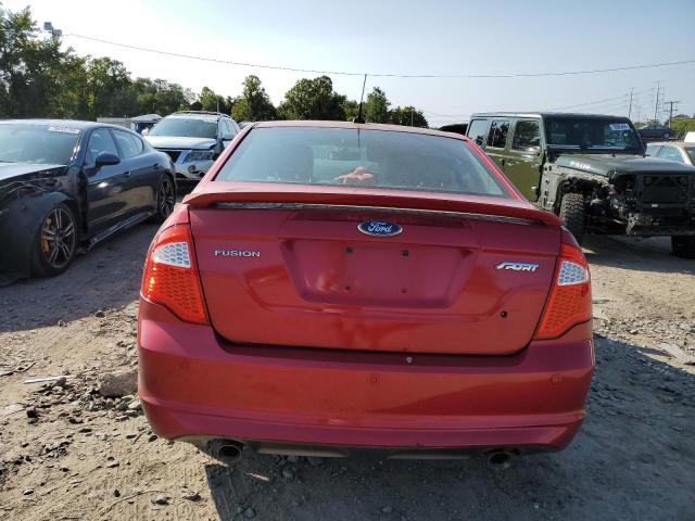 3FAHP0KC0CR429123 - 2012 FORD FUSION SPORT RED photo 6