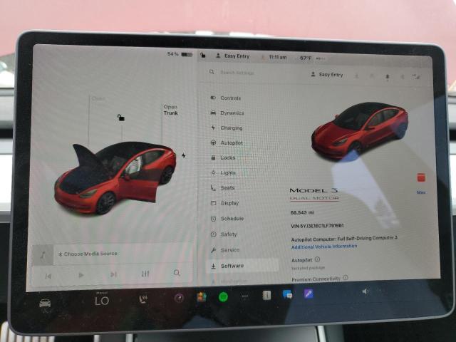 5YJ3E1EC1LF791961 - 2020 TESLA MODEL 3 Rouge photo 9