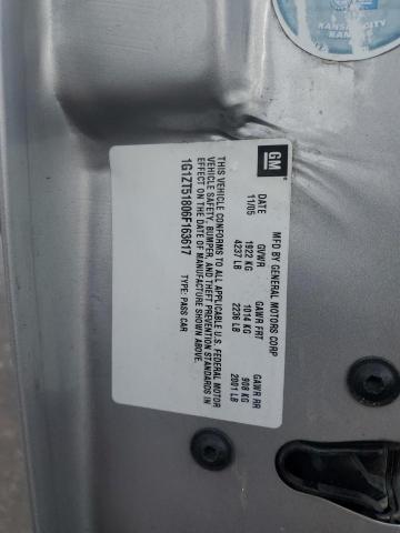 1G1ZT51806F163617 - 2006 CHEVROLET MALIBU LT SILVER photo 12