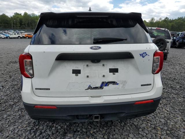 1FM5K8ABXMGA65087 - 2021 FORD EXPLORER POLICE INTERCEPTOR Blanco foto 6