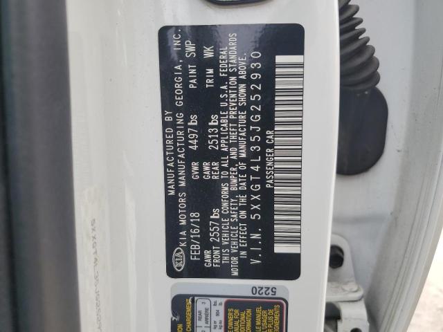 5XXGT4L35JG252930 - 2018 KIA OPTIMA LX WHITE photo 13