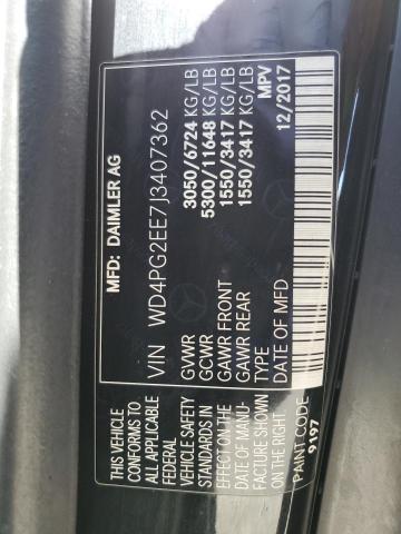 WD4PG2EE7J3407362 - 2018 MERCEDES-BENZ METRIS BLACK photo 13