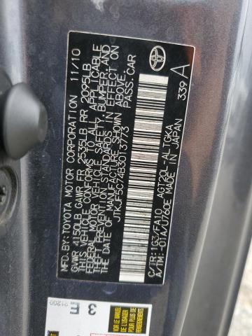 JTKJF5C74B3013773 - 2011 TOYOTA SCION TC ნაცრისფერი ფოტო 13