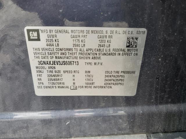 3GNAXJEV3JS606713 - 2018 CHEVROLET EQUINOX LT 石墨色 照片 13