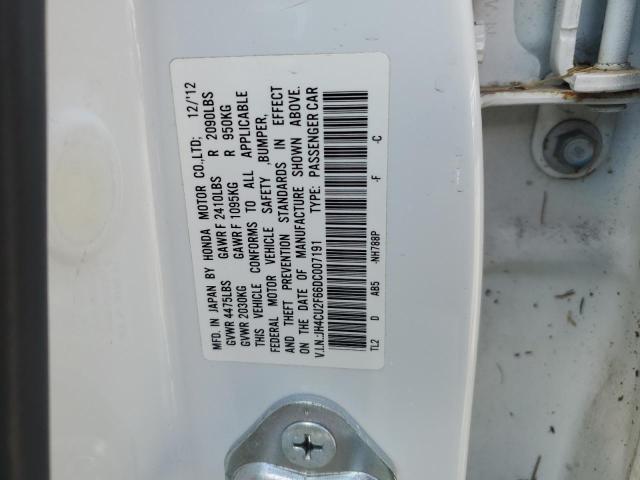 JH4CU2F66DC007191 - 2013 ACURA TSX TECH Սպիտակ լուսանկար 12