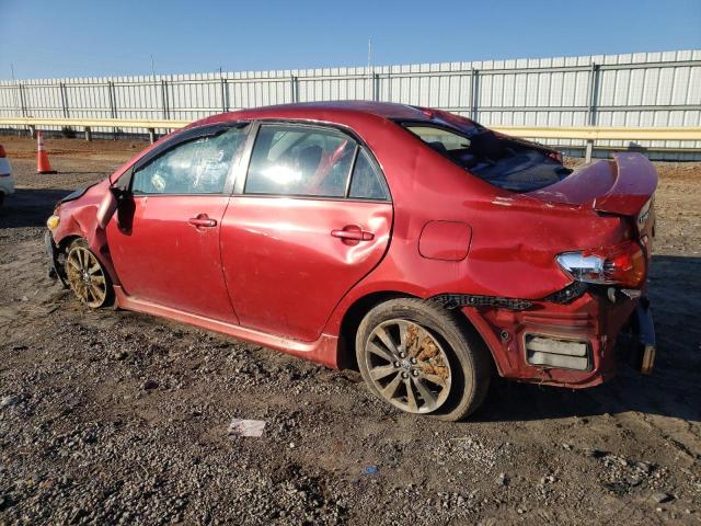 1NXBU40E99Z136242 - 2009 TOYOTA COROLLA BASE MAROON photo 2