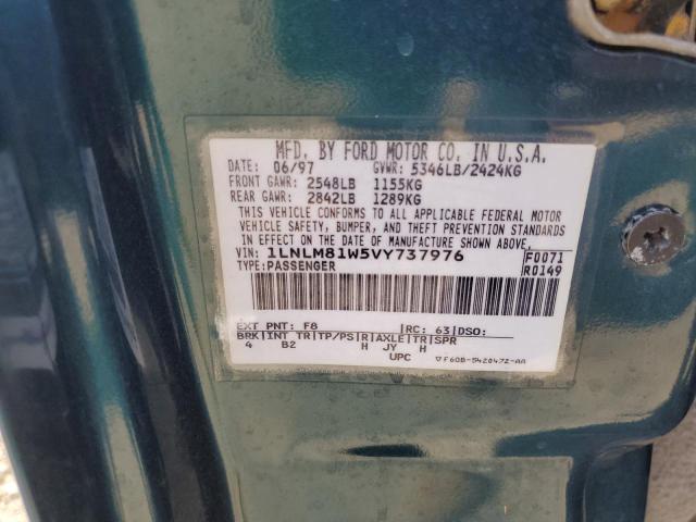 1LNLM81W5VY737976 - 1997 LINCOLN TOWN CAR EXECUTIVE Синій фото 13