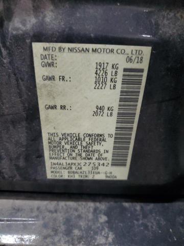 1N4AL3APXJC275342 - 2018 NISSAN ALTIMA 2.5 BLACK photo 12