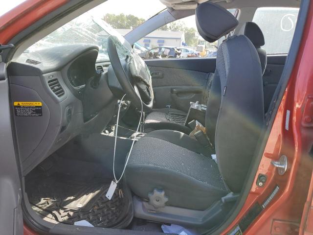 KNADH4A34A6639567 - 2010 KIA RIO LX ORANGE photo 7