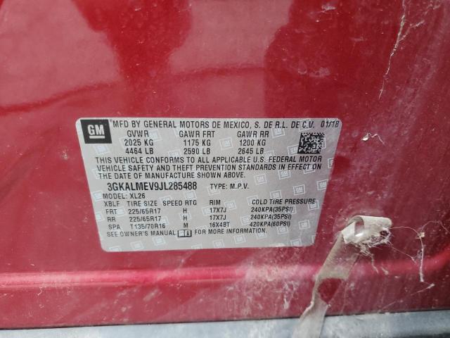 3GKALMEV9JL285488 - 2018 GMC TERRAIN SLE წითელი ფოტო 14