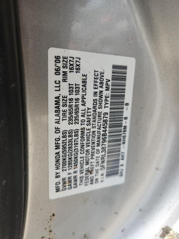 5FNRL38796B445879 - 2006 HONDA ODYSSEY EXL 银色 照片 13