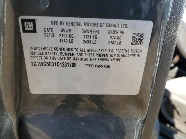 2G1WG5E31D1231708 - 2013 CHEVROLET IMPALA LT 灰色 照片 12
