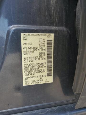 5N1AR1NB9CC627448 - 2012 NISSAN PATHFINDER S GRAY photo 13