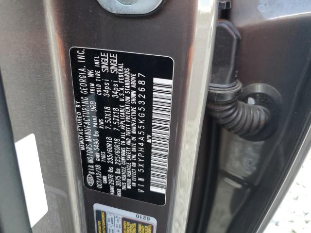 5XYPH4A55KG532687 - 2019 KIA SORENTO EX Braun Foto 13