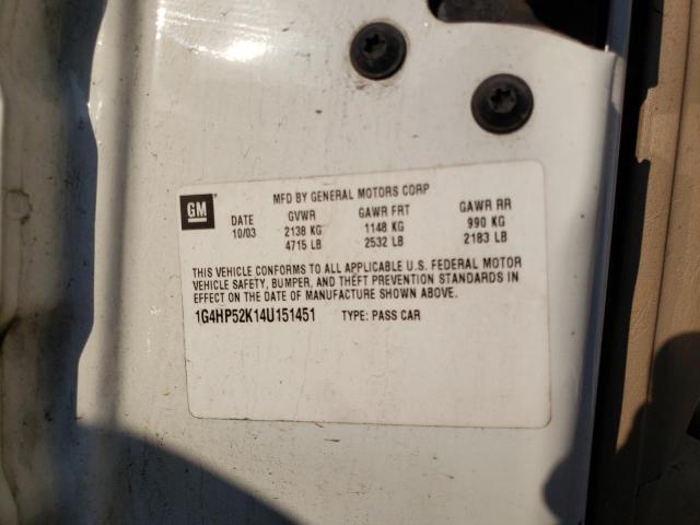 1G4HP52K14U151451 - 2004 BUICK LESABRE CUSTOM 白色 照片 12