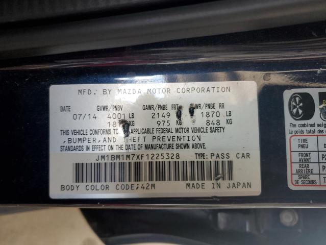 JM1BM1M7XF1225328 - 2015 MAZDA 3 GRAND TOURING Niebieski zdjęcie 13