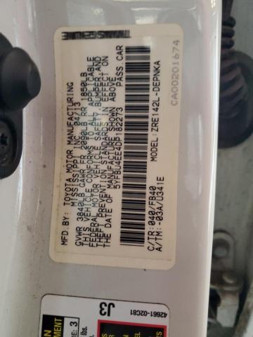 5YFBU4EE4DP182273 - 2013 TOYOTA COROLLA BASE Білий фото 12