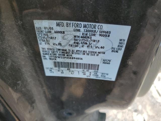 1FTWW33PX5EB94856 - 2005 FORD F350 SUPER DUTY GRAY photo 13