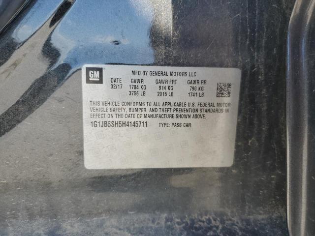 1G1JB5SH5H4145711 - 2017 CHEVROLET SONIC LS 灰色 照片 12