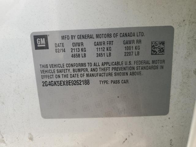 2G4GK5EX8E9262188 - 2014 BUICK REGAL 白色 照片 12