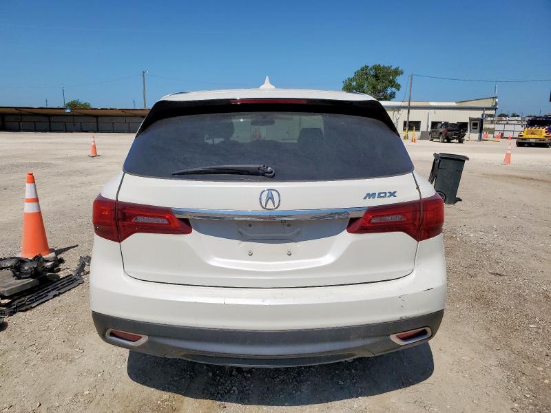 5FRYD3H29EB003260 - 2014 ACURA MDX WHITE photo 6